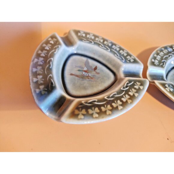 Vintage Irish Porcelain Made in Ireland by Wade Ashtrays (Set of 2) - Picture 2 of 9